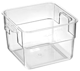 Olmecs Clear Polycarbonate Square Container 12 Qt (28x28x20 Cms) with Lid